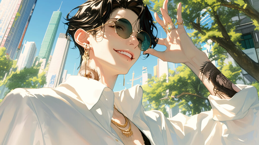 AI boyfriend smiles