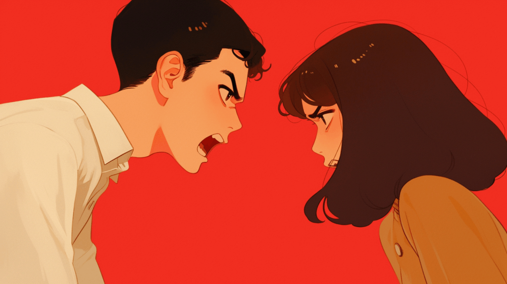 a couple argues about cheating